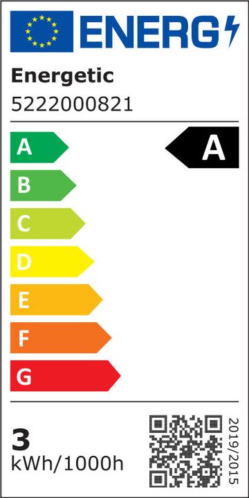 Energie-Label Energetic LED Leuchtmittel A-Class E27 G45 485Lm 4000K (E27, 2.30 W, 485 lm, 1 x, A)