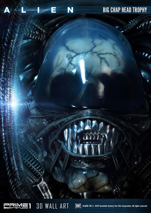 Actual product image Prime 1 Studio Alien plaque murale 3D Big Chap Head Trophy 58 cm
