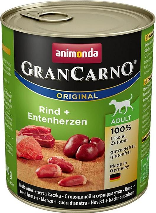 Produktbild animonda GranCarno Original Adult Rind + Entenherzen (Adult, 1 Stk., 800 g)