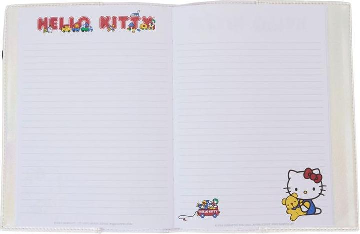 Actual product image Loungefly Hello Kitty by pearlescent notebook 50th Anniversary