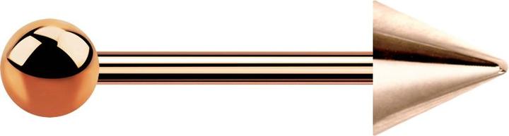 Produktbild Star Piercing Micro Barbell rosegold mit Kugel und Cone (ohne Messing, Chirurgenstahl 316L)