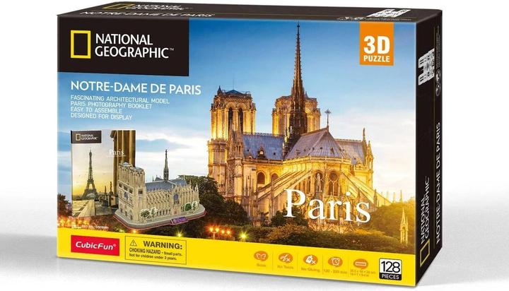 Produktbild Cubicfun 3D Puzzle Notre-Dame de Paris 128 Teile (128 Teile)