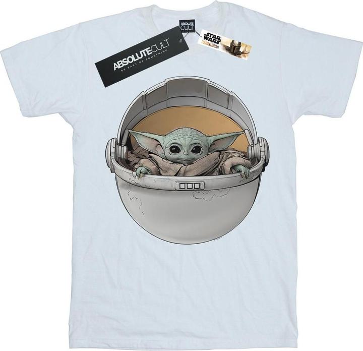 Actual product image Star Wars Mens The Mandalorian The Child Basket T-Shirt (S)