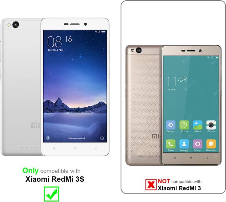 Actual product image Cadorabo display protection glass (1 Piece, Xiaomi Redmi 3s)