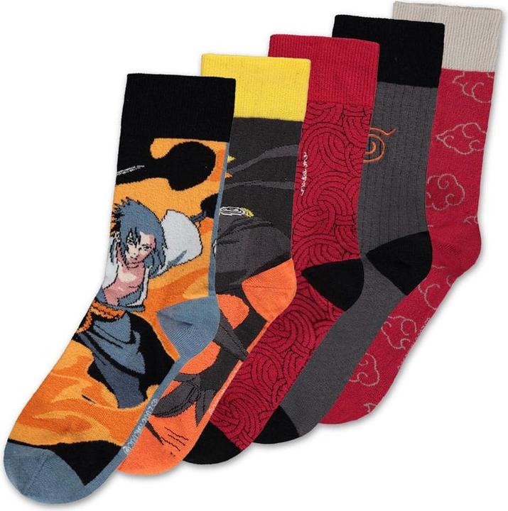 Produktbild Difuzed Naruto Shippuden - Men's Socks (5 Pack / Giftset) - 43/46 (5er Pack, 43, 46)
