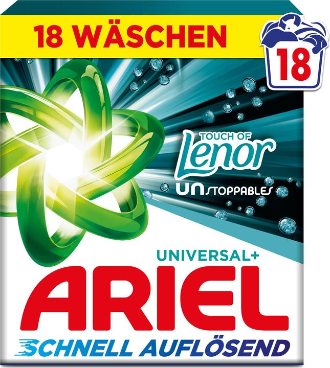 Produktbild Ariel Touch Of Lenor Unstoppables (18 Waschgänge, Pulver)