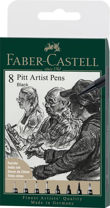 Produktbild Faber-Castell Pitt Artist Pen (Schwarz, 8 x)