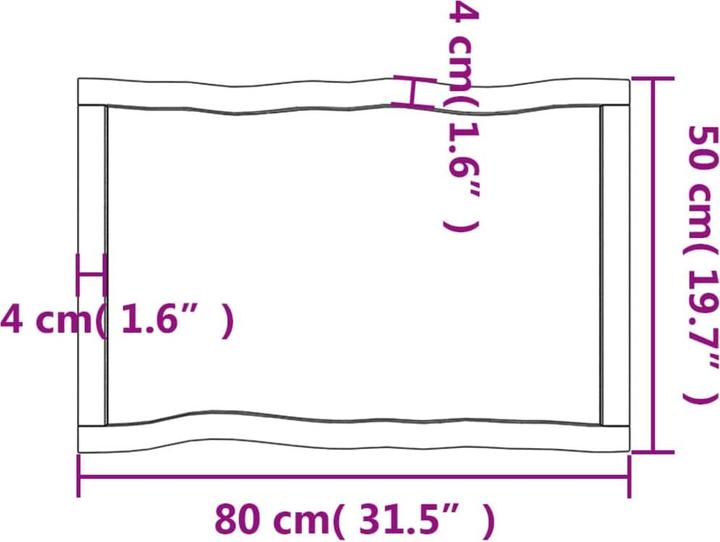 Image du produit VidaXL Chaim (80 x 50 x 4 cm)