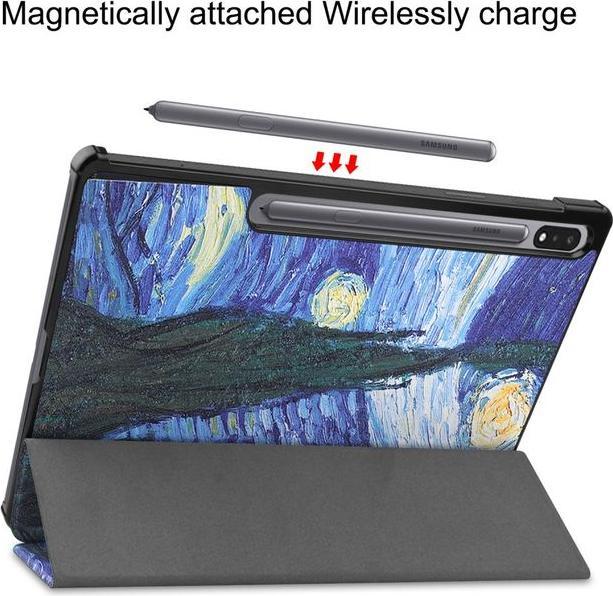 Produktbild MU Style Dreifach faltbare Hülle mit Muster (Galaxy Tab S7+)