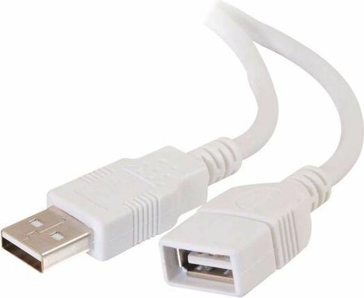 Image du produit C2G 2m USB A/A EXT CBL WHITE (2 m, USB 2.0)