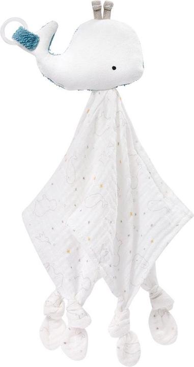 Image du produit Fehn 056068 Doudou baleine fehnNATUR - Doudou pour bébé en coton bio avec attache tétine