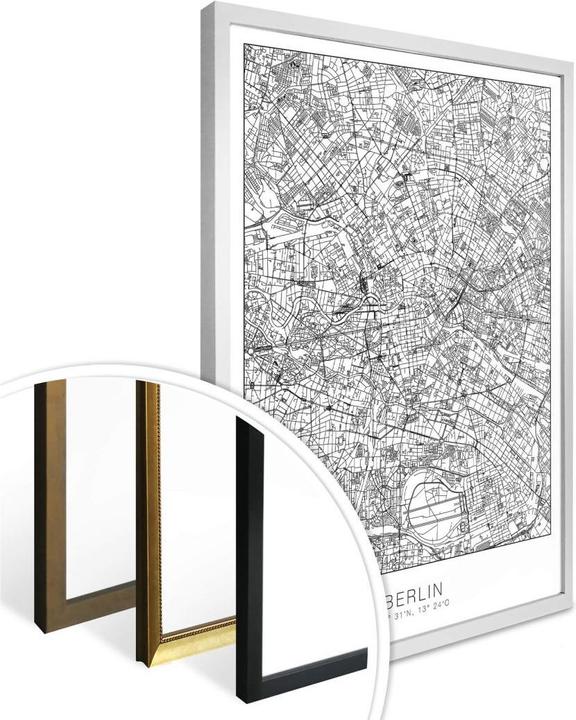 Image du produit Trenddeko Plan de la ville de Berlin (80 x 100 cm)