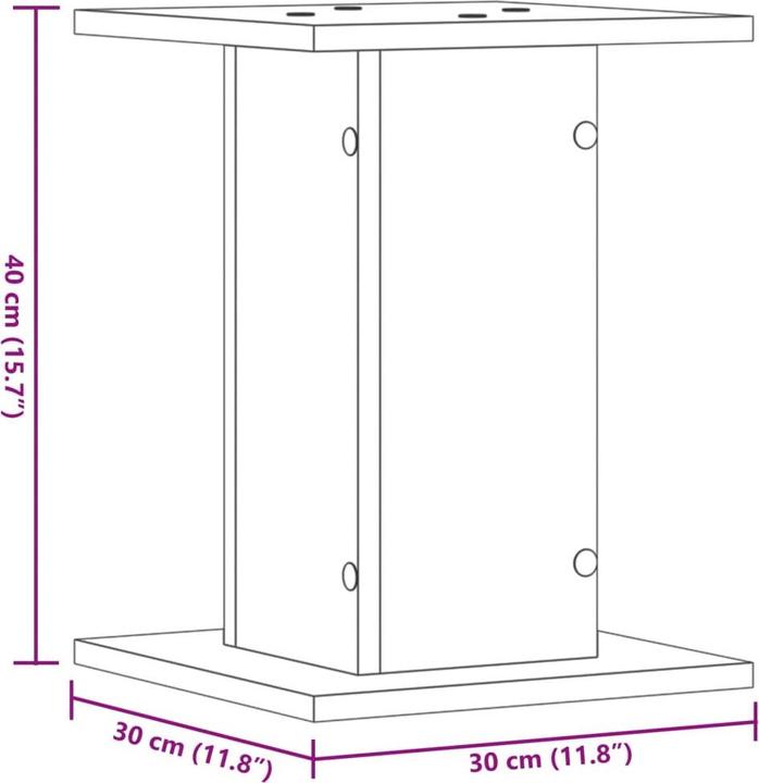 Immagine prodotto VidaXL Supporto per diffusori 2 pezzi 30 x 30 x 40 cm (1 pz.)