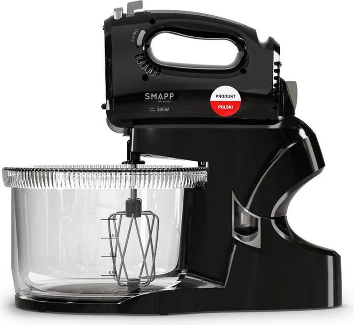 Produktbild Smapp Handmixer Mixer mit Schüssel 451.8 2 Schüsseln schwarz (580 W)