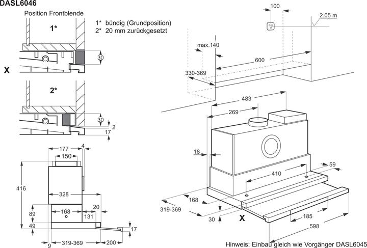 Image du produit Electrolux DASL6046CN (Hotte à tiroir)