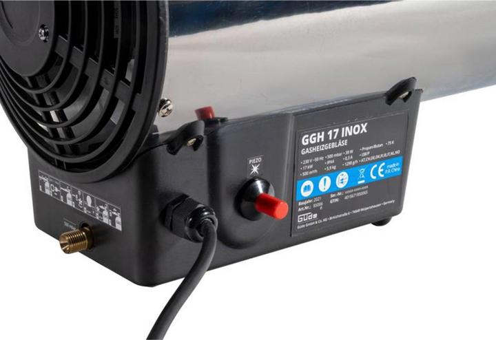 Güde Termoventilatore a gas GGH 17 INOX Riscaldamento Cannone da costruzione Riscaldatore rapido - 85006 (4284.70 W)