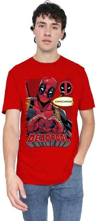 Actual product image Deadpool Unisex Adult Chimichanga Heart T-Shirt (M)