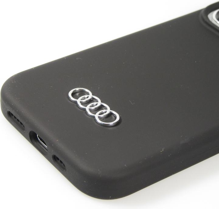 Produktbild Audi Silicone Case iPhone 15 Pro 6.1" czarny/black hardcase AU-LSRIP15P-Q3/D1-BK (Apple iPhone 15 Pro)