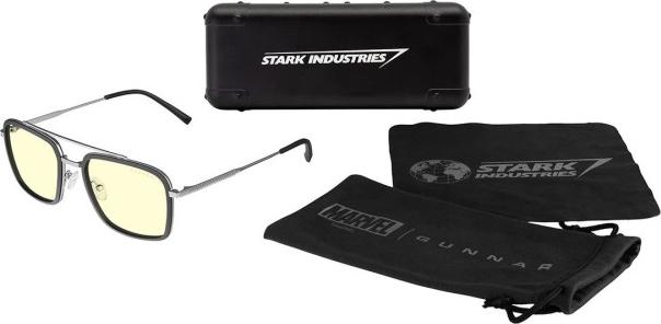 Actual product image Gunnar Gaming glasses Stark Industries Marvel Silver Amber