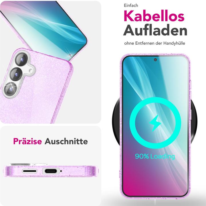 Image du produit Nalia ShinePop - Stabile Glänzende Glitzer Hülle - Glamour Glitter Cover (Samsung Galaxy S25)