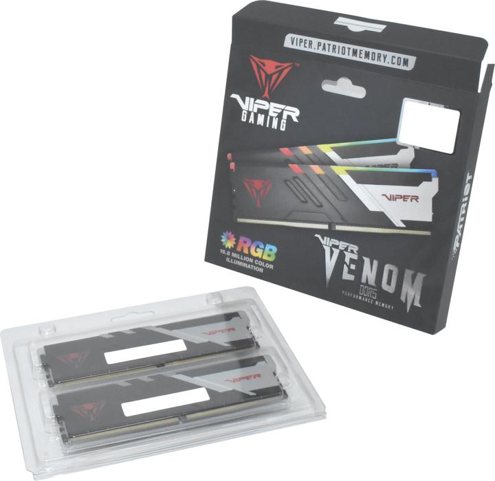 Produktbild Patriot Viper Venom RGB 32GB DDR5 6200-40, PVVR532G620C40K (2 x 16GB, 6200 MHz, DDR5-RAM, U-DIMM)