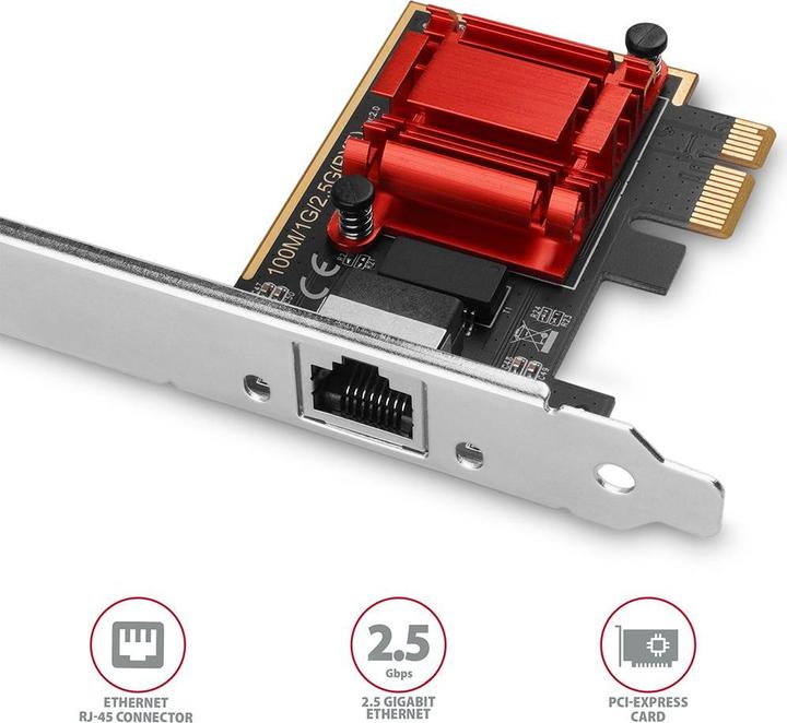 Actual product image Axagon PCEE-G25 network card Internal Ethernet (Mini PCI Express)