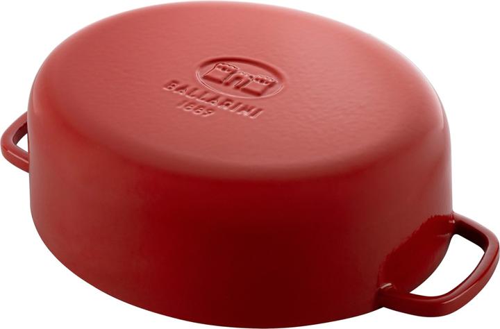 Produktbild Ballarini Cocotte BELLAMONTE 29 cm oval 4,5 Liter Bräter aus Gusseisen rot (29 cm, Bräter + Schmortopf, Gusseisen)