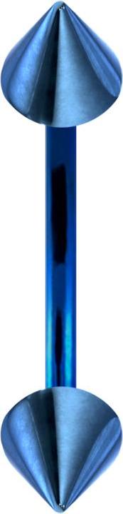 Star Piercing Micro Banane dunkelblau mit zwei Cone (ohne Messing, Titan G23)