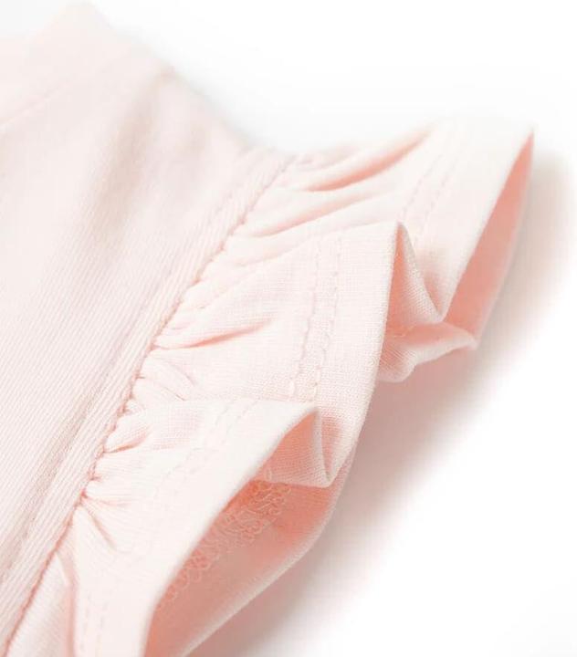 Immagine prodotto VidaXL Maglietta da bambino con maniche arricciate rosa pallido 104.Materiale (104)