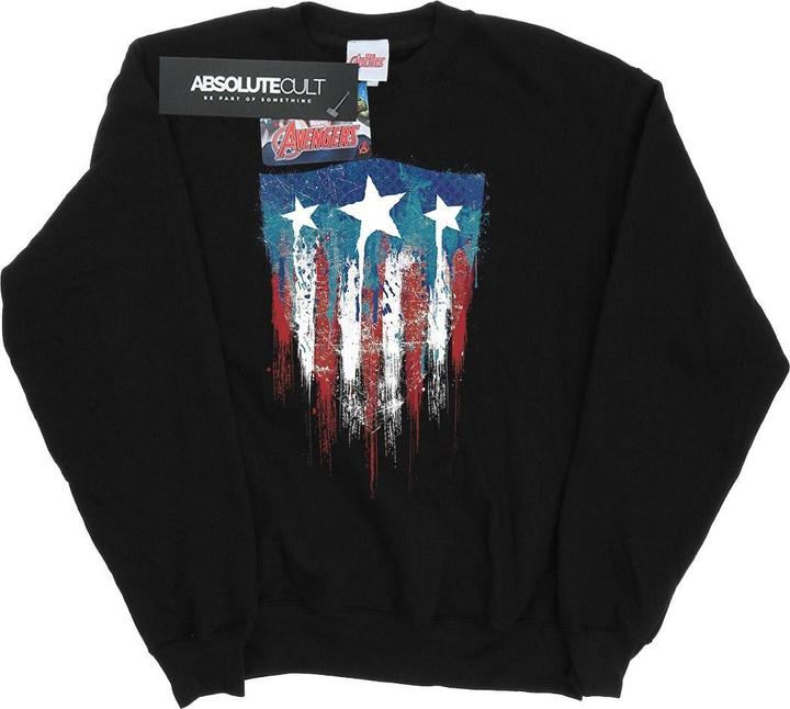 Actual product image Boys Captain America Flag Shield Sweatshirt (140, 146)