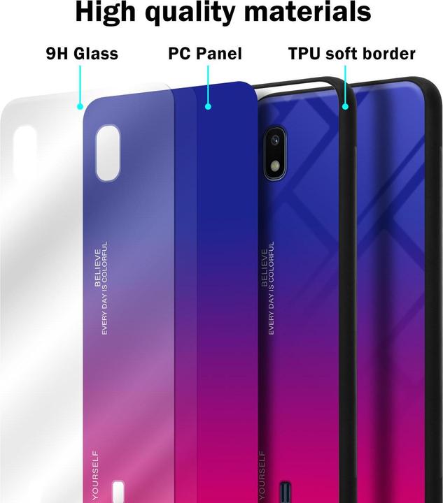 Produktbild Cadorabo TPU 2 Farben Glas Cover (Samsung Galaxy A10, HTC One M10)