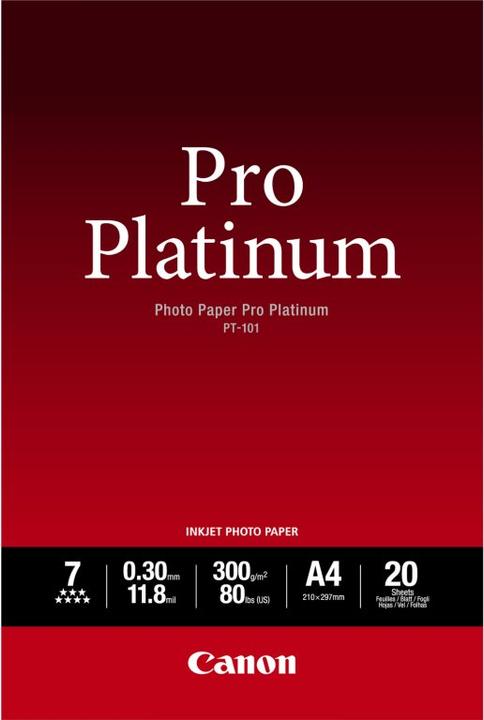 Produktbild Canon Fotopapier Pro Platinum (300 g/m², A2, 20 x)