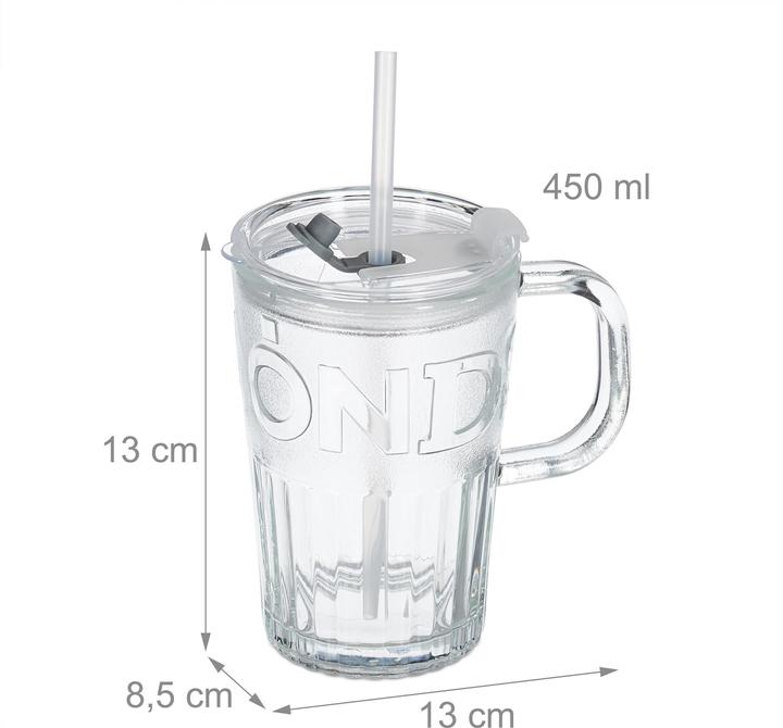 Produktbild Relaxdays 4x Trinkgläser (0.45 l, 4 x)