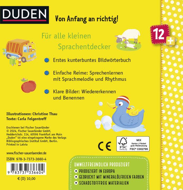 Actual product image Duden 12+: Baby's first picture dictionary (German)