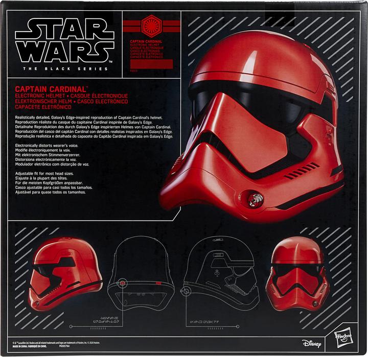 Actual product image Hasbro Star Wars The Black Series Galaxy's Edge Captain Cardinal electronic role-playing helmet