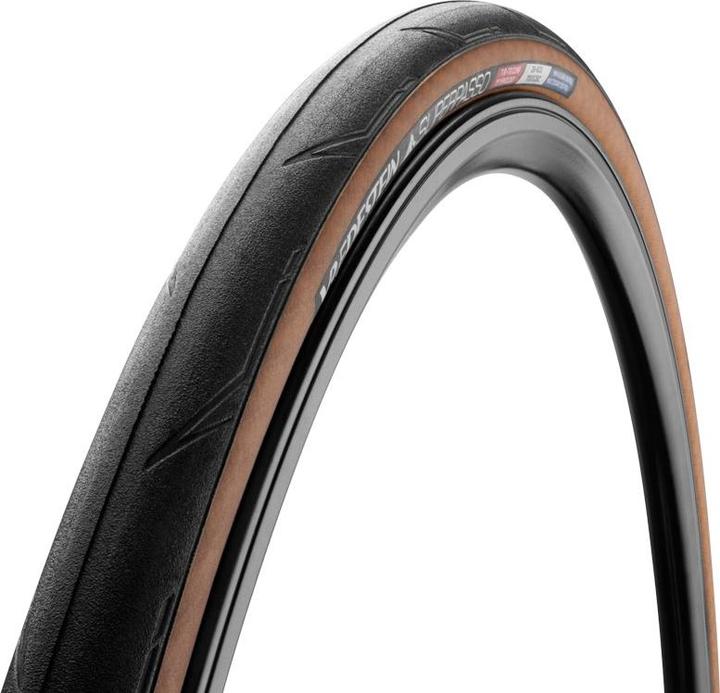 Produktbild MGA Vredestein Superpasso Road Tire, 700x25c (25-622), aufgerollt, TPI150, 220G, CZARNA-Transparentna (n (25-622)