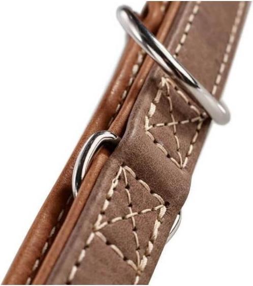 Actual product image Hunter koleather leash Porto tobacco/cognac long wide (M, Dog)