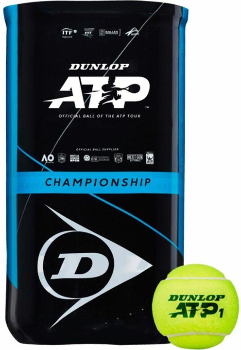 Dunlop set of 2 tubes of 4 tennis balls atp championship