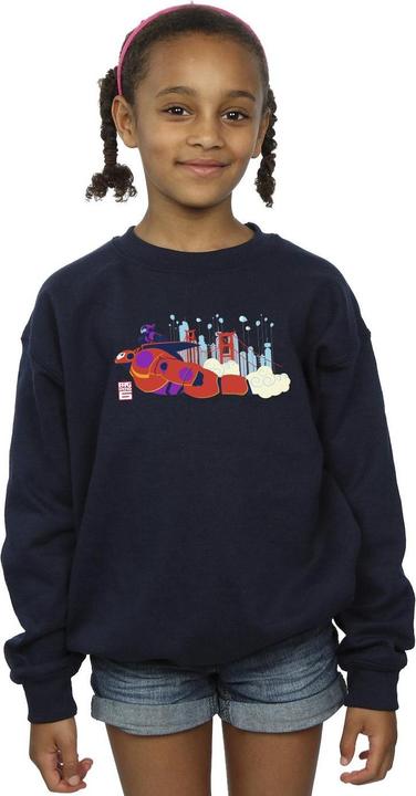 Actual product image Disney Girls Big Hero 6 Baymax Hiro Bridge Sweatshirt (104)