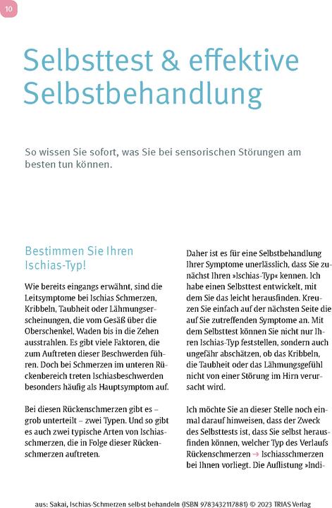 Immagine prodotto Ischias-Schmerzen selbst behandeln (Tedesco, Shintaro Sakai, Birgit Quitterer, 2023)