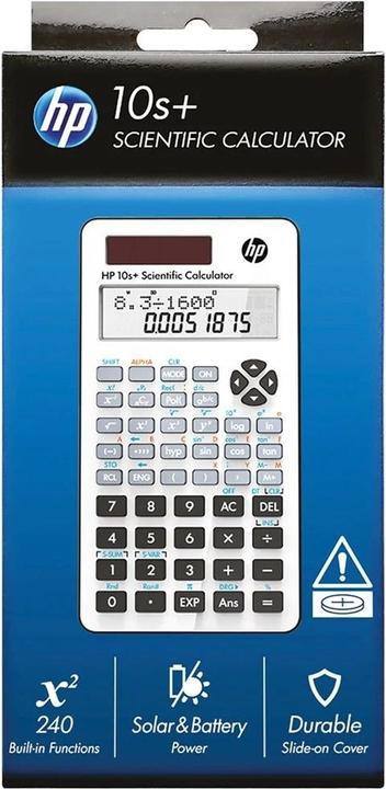 Produktbild HP 10s+ Wissenschaftlicher Taschenrechner weiss (Batterien, Solarzellen)