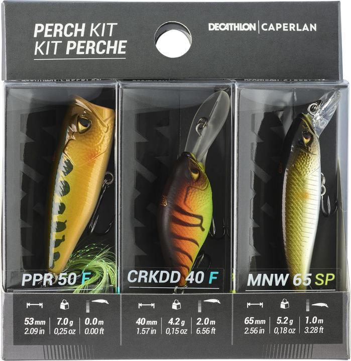 Actual product image Caperlan Kit Perch 3 Hardlures (6.50 cm)