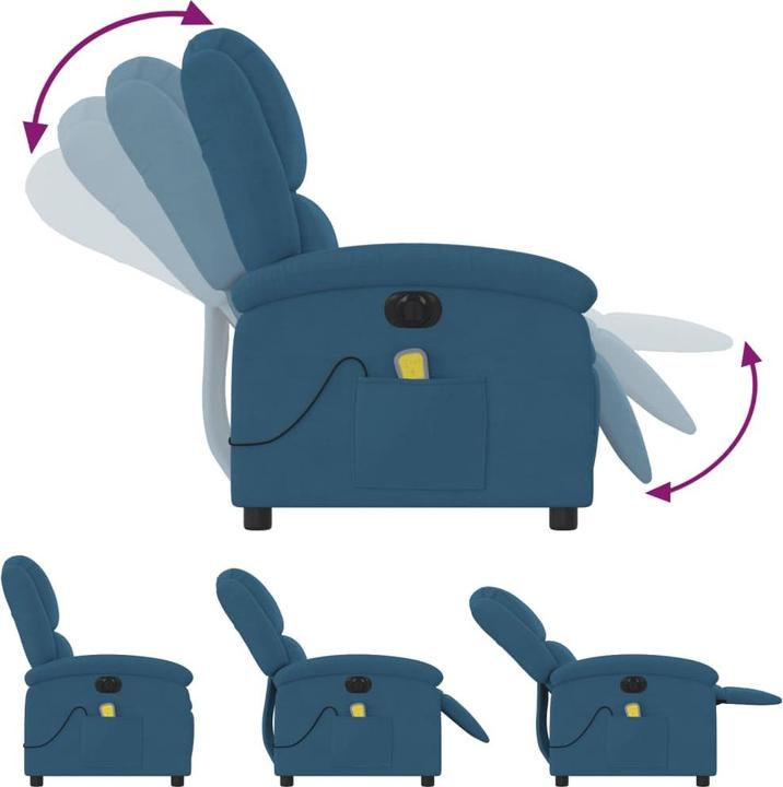 Actual product image VidaXL Massage chair electric velvet