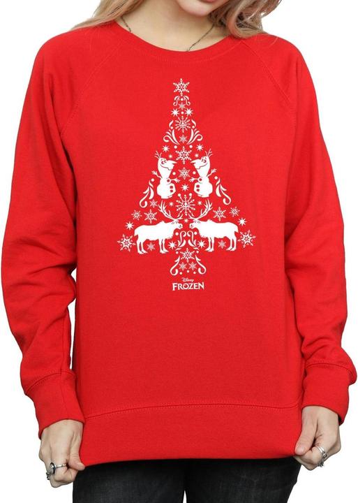 Actual product image Disney Womens/Ladies Frozen Christmas Tree Sweatshirt (M)