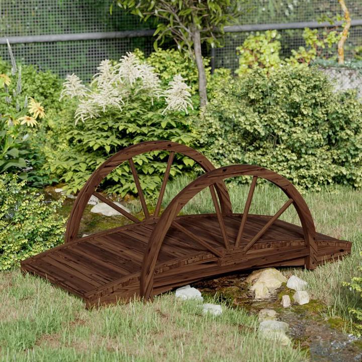 Immagine prodotto VidaXL Ponte da giardino con ruota 99x50x38 cm in legno di abete massiccio