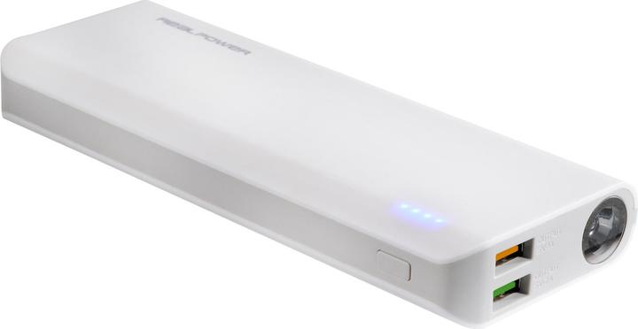 Actual product image RealPower Li-Ion, 1/2., 2xUSB, LED (12000 mAh, 44.40 Wh)