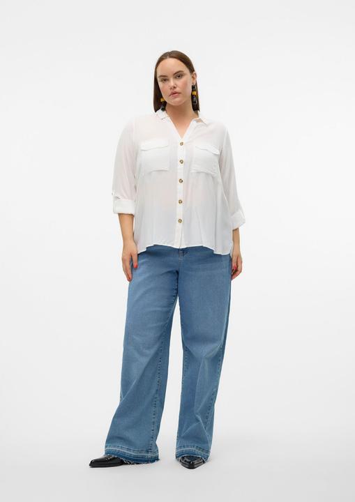Actual product image Vero Moda Regular fit shirt collar Curve sleeves with turn-up shirt Shirt shirt (52)