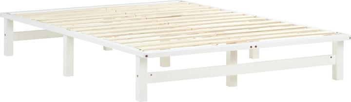 Actual product image Jamb Pallet bed Wooden bed 140x200cm solid wood white (140 x 200)