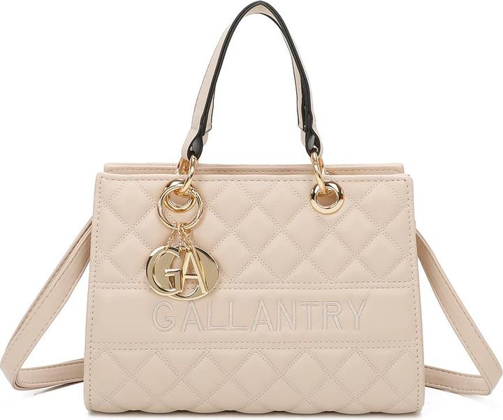 Actual product image Gallantry La Matelassé Shiny faux leather handbag