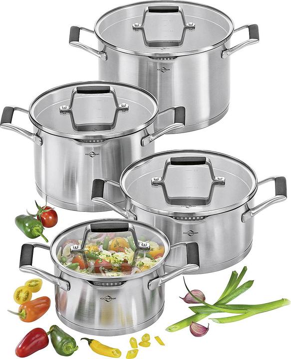 Produktbild Küchenprofi Topf-Set Bologna 4tlg. (Pfannenset + Topfset, Edelstahl)